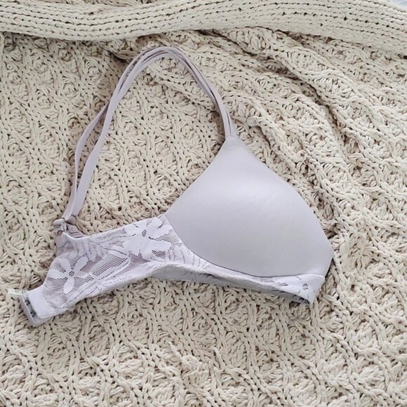 Aerie Real Sunnie Wireless Lilac T Shirt Bra Lightly padded- Fits 32B or 30B - Picture 11 of 13